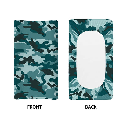 Forest Green Camouflage Print Changing Pad Cover