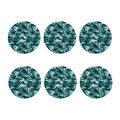 Forest Green Camouflage Print Coaster Set