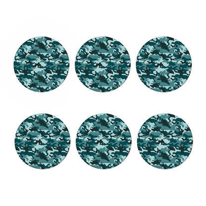 Forest Green Camouflage Print Coaster Set