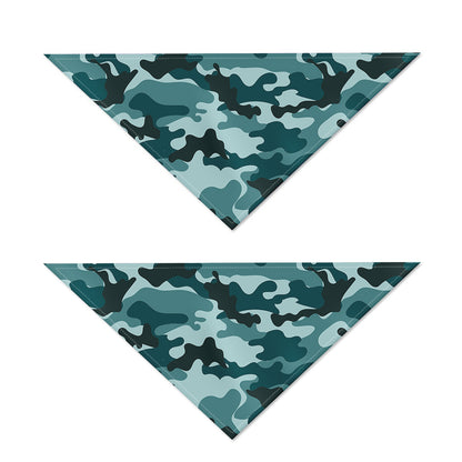 Forest Green Camouflage Print Dog Bandana