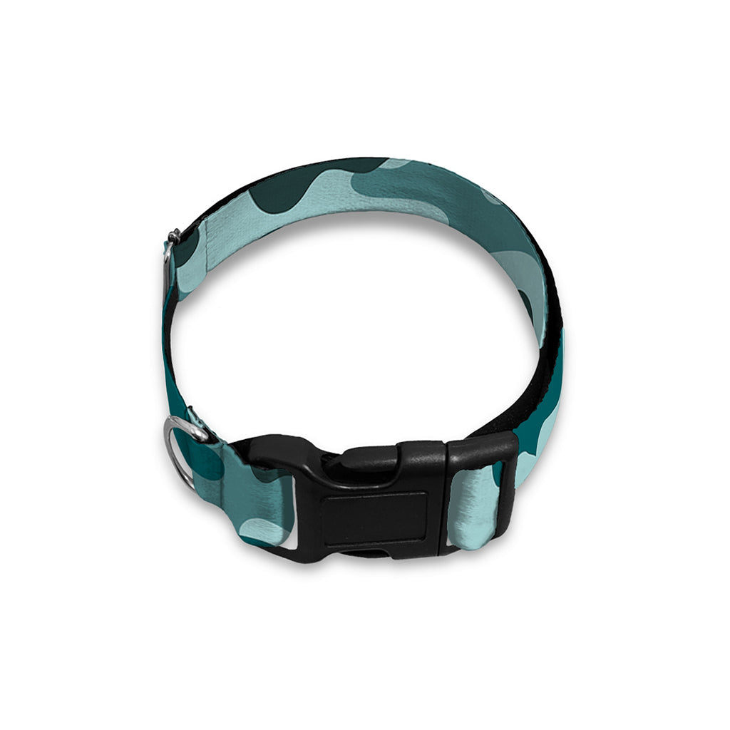 Forest Green Camouflage Print Dog Collar