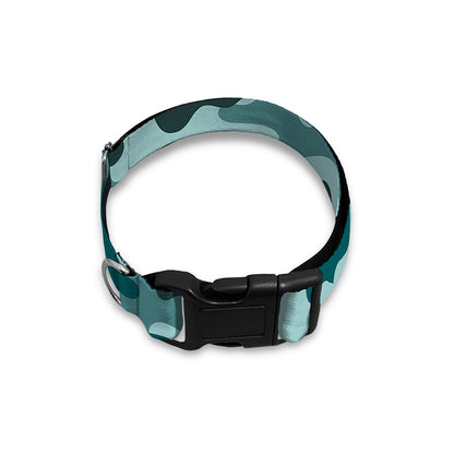 Forest Green Camouflage Print Dog Collar