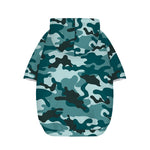 Forest Green Camouflage Print Dog Zip Up Hoodie