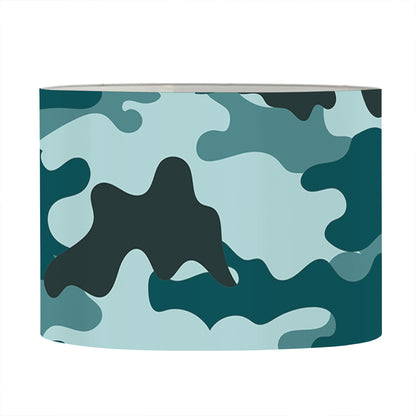 Forest Green Camouflage Print Drum Lamp Shade