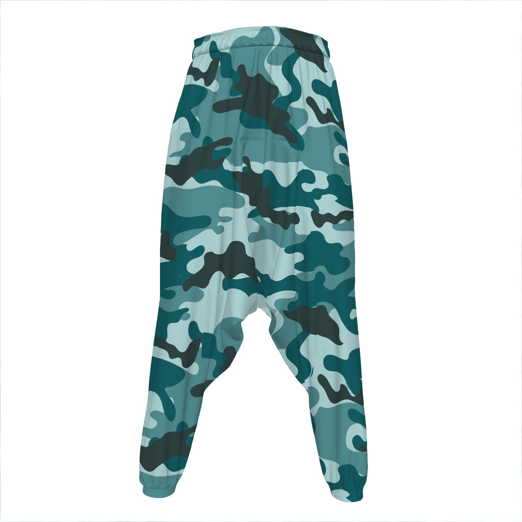 Forest Green Camouflage Print Hammer Pants