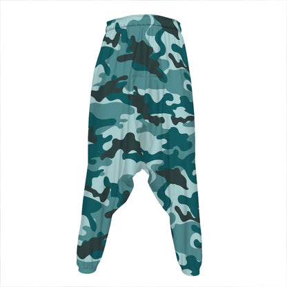Forest Green Camouflage Print Hammer Pants