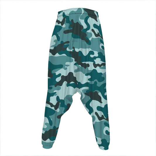 Forest Green Camouflage Print Hammer Pants