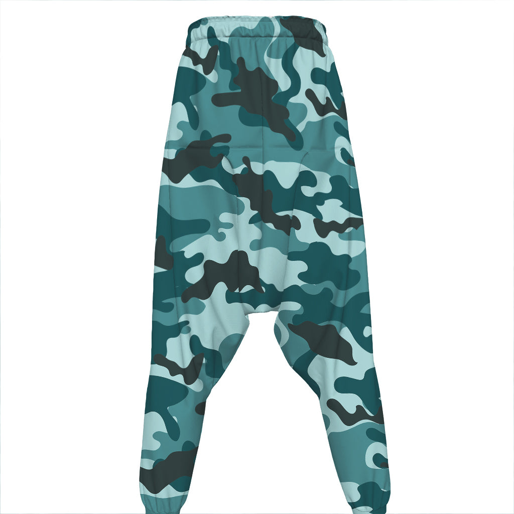 Forest Green Camouflage Print Hammer Pants