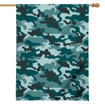 Forest Green Camouflage Print House Flag