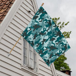 Forest Green Camouflage Print House Flag