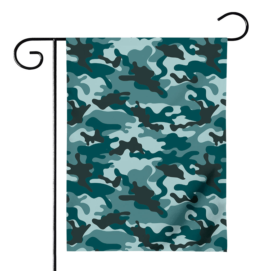 Forest Green Camouflage Print House Flag