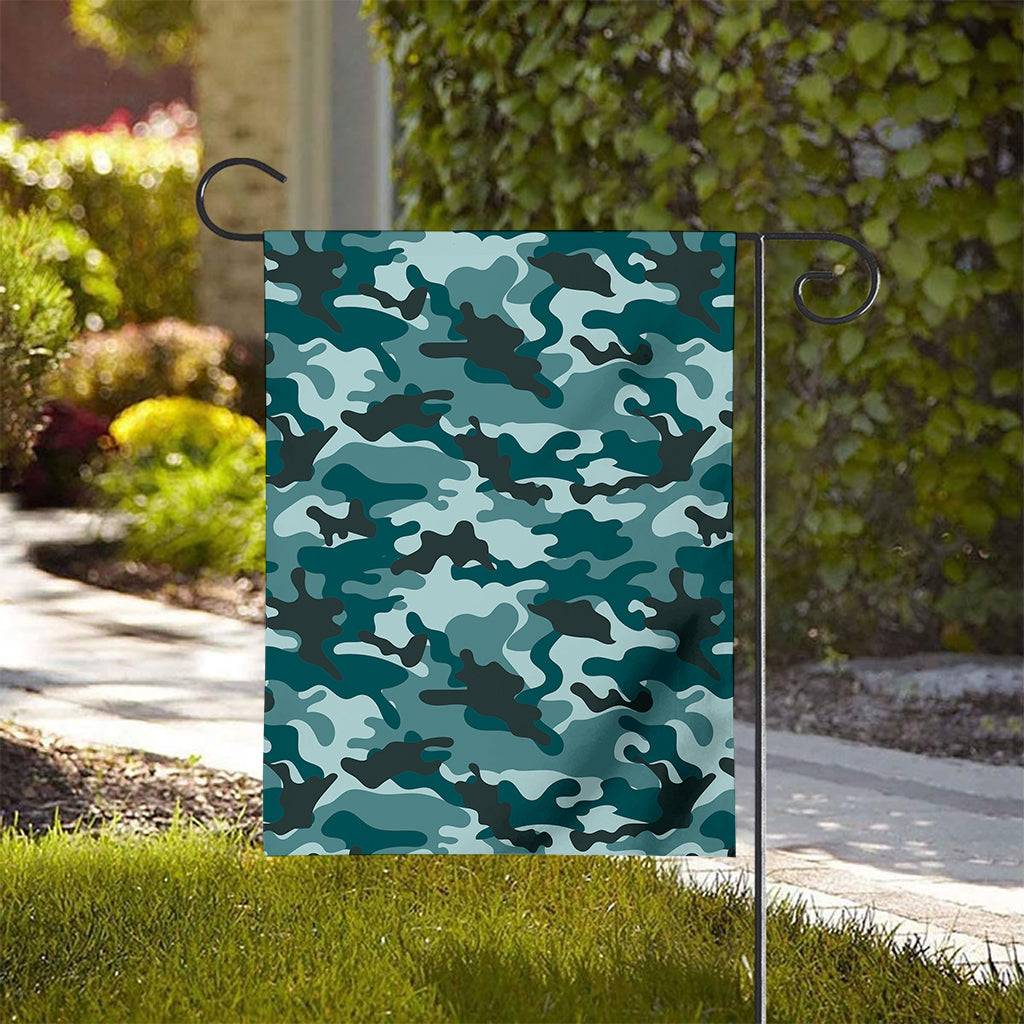 Forest Green Camouflage Print House Flag