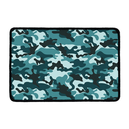 Forest Green Camouflage Print Kitchen Mat
