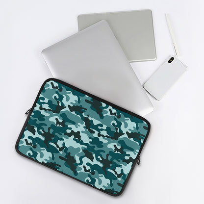 Forest Green Camouflage Print Laptop Sleeve