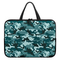 Forest Green Camouflage Print Laptop Sleeve With Handle