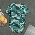 Forest Green Camouflage Print Men's Bodysuit