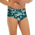 Forest Green Camouflage Print Men's Briefs