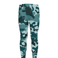 Forest Green Camouflage Print Men's Leggings