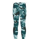 Forest Green Camouflage Print Men's leggings