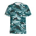 Forest Green Camouflage Print Men's Athletic T-Shirt
