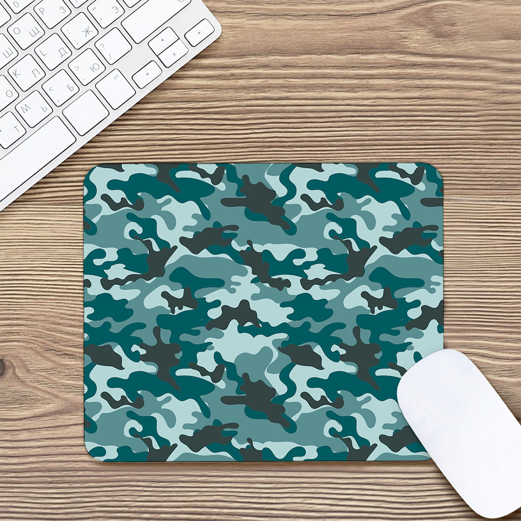 Forest Green Camouflage Print Mouse Pad