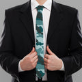 Forest Green Camouflage Print Necktie