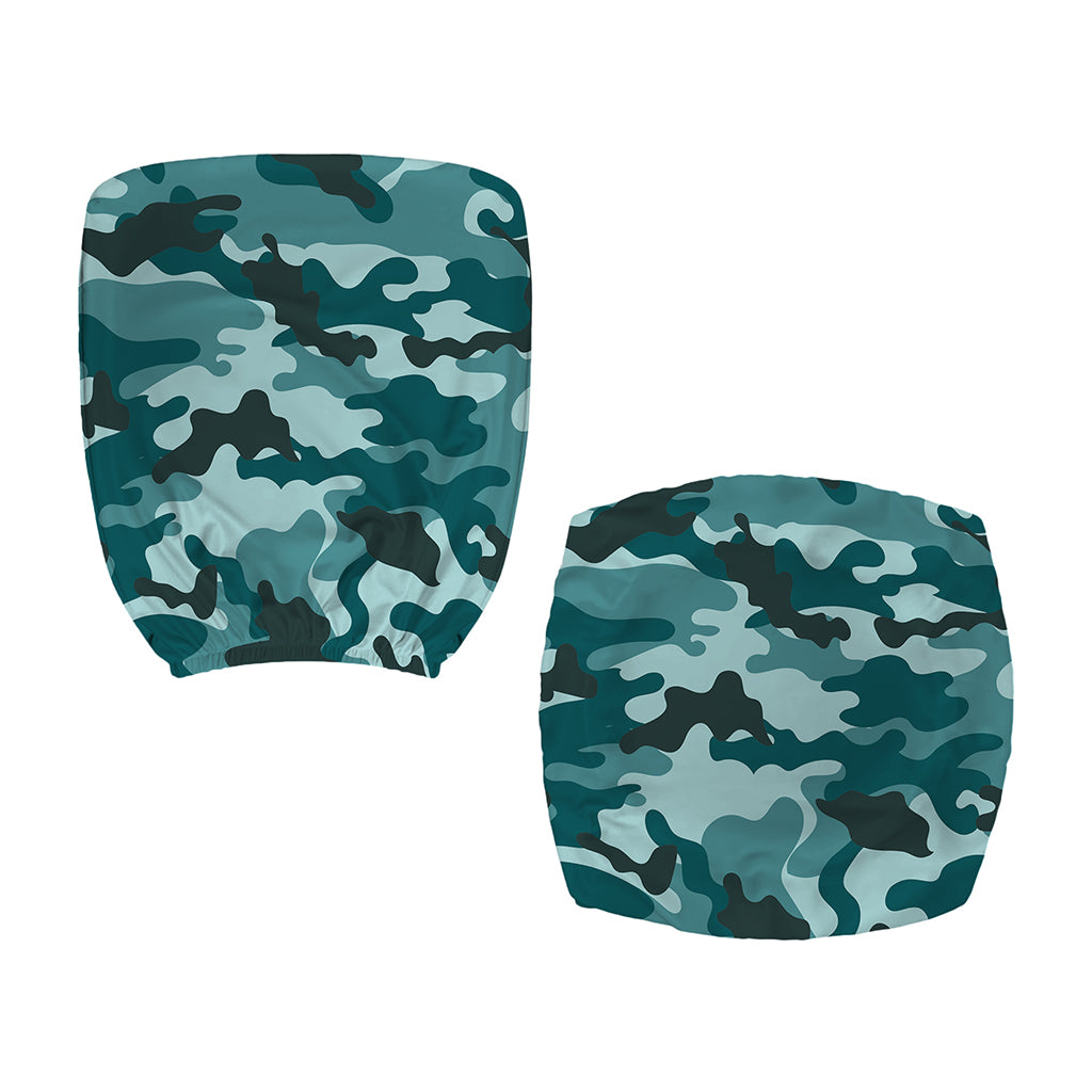 Forest Green Camouflage Print Office Chair Cover