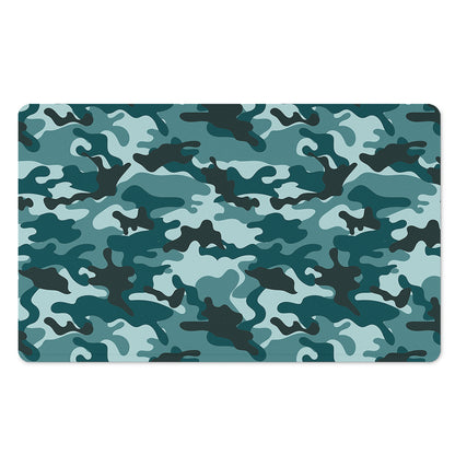 Forest Green Camouflage Print Polyester Doormat