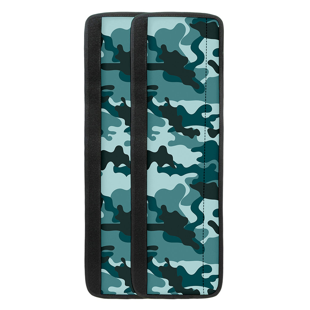 Forest Green Camouflage Print Refrigerator Handle Covers