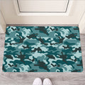 Forest Green Camouflage Print Rubber Doormat