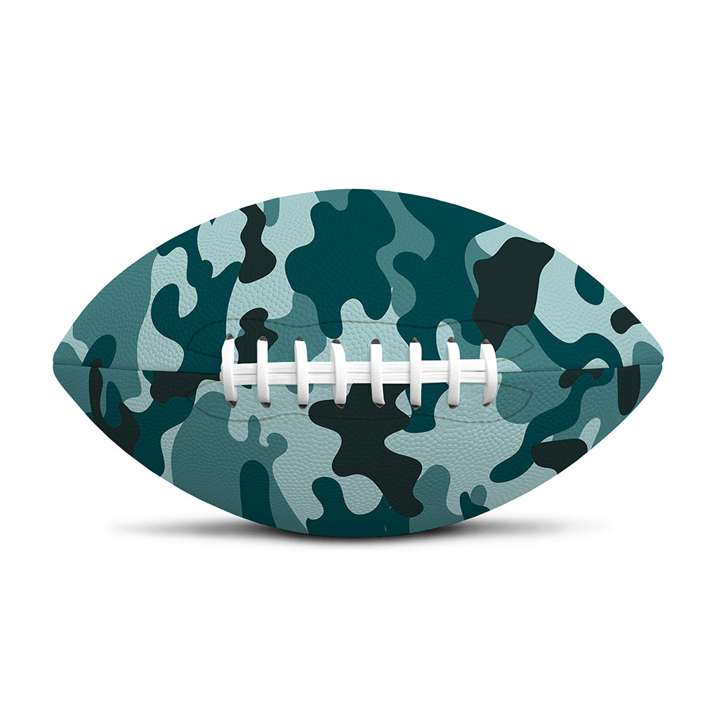 Forest Green Camouflage Print Rugby Ball