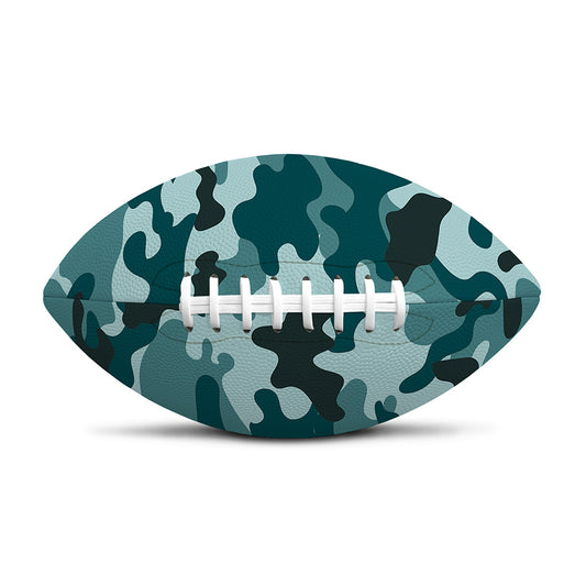 Forest Green Camouflage Print Rugby Ball