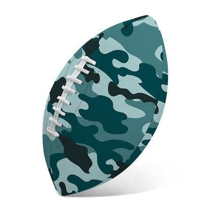Forest Green Camouflage Print Rugby Ball