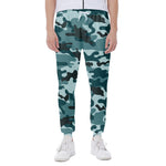 Forest Green Camouflage Print Scuba Joggers