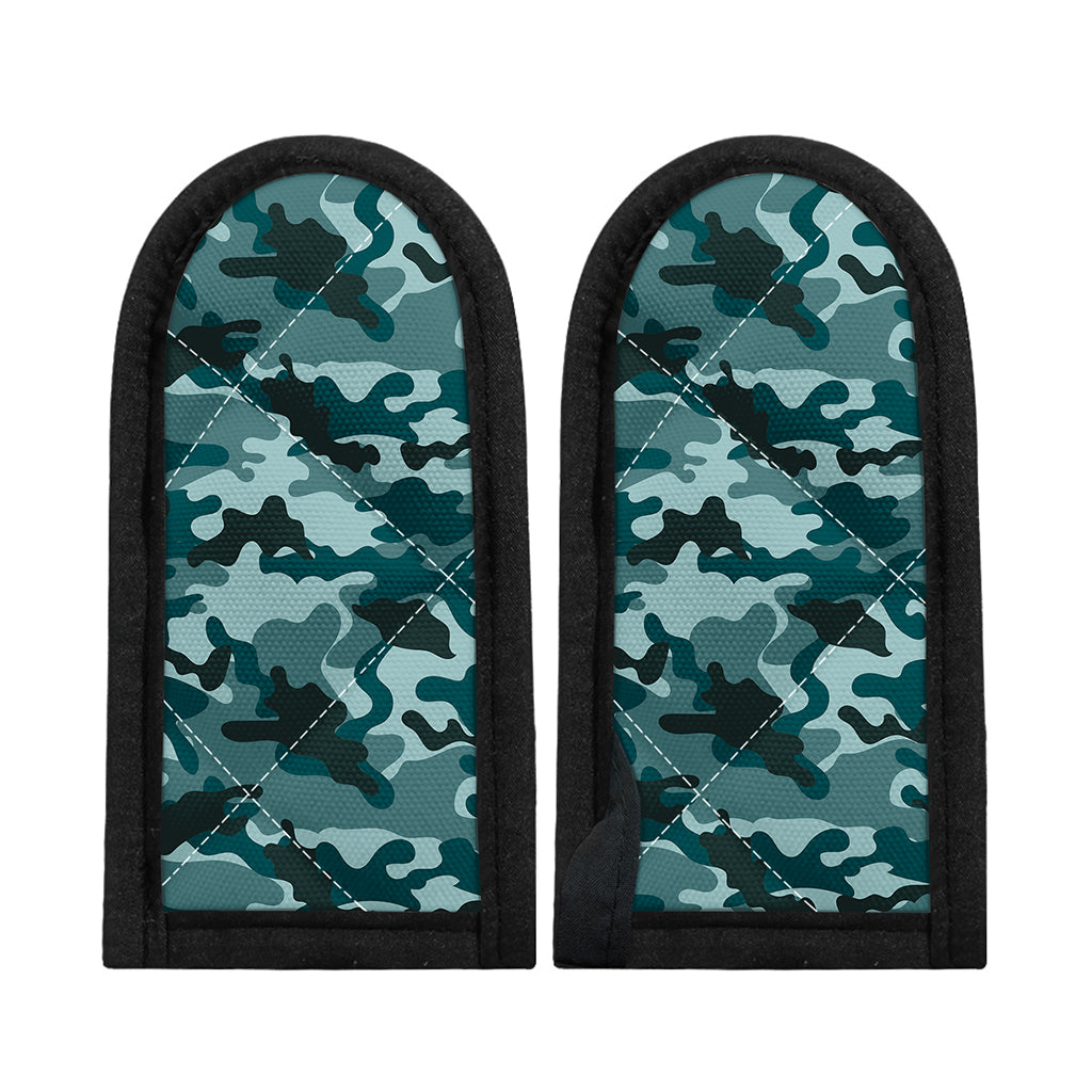 Forest Green Camouflage Print Skillet Handle Cover