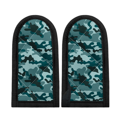 Forest Green Camouflage Print Skillet Handle Cover