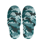 Forest Green Camouflage Print Slippers