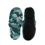 Forest Green Camouflage Print Slippers