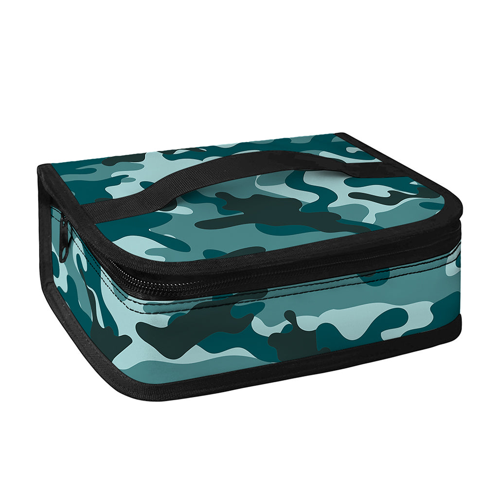 Forest Green Camouflage Print Small Lunch Bag