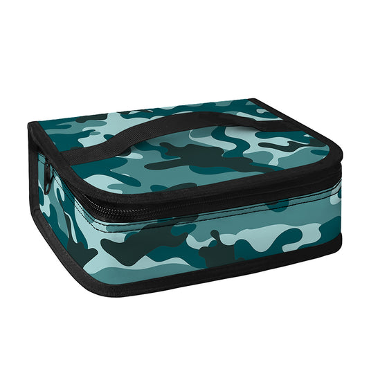 Forest Green Camouflage Print Small Lunch Bag