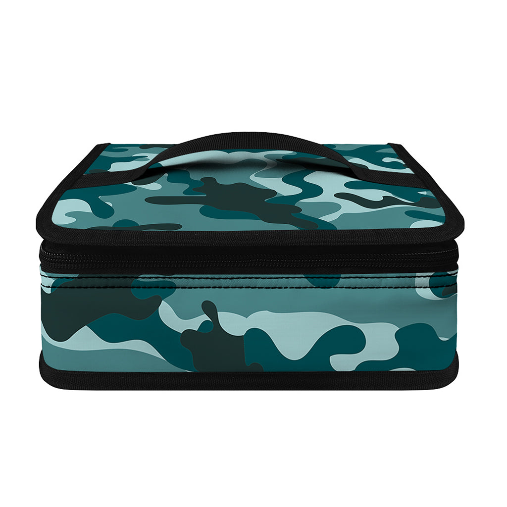 Forest Green Camouflage Print Small Lunch Bag