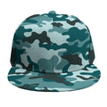 Forest Green Camouflage Print Snapback Cap