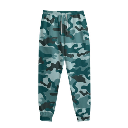 Forest Green Camouflage Print Sweatpants