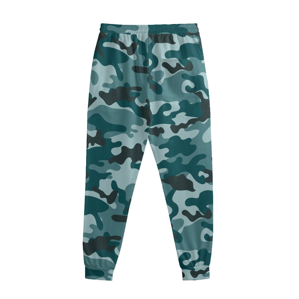 Forest Green Camouflage Print Sweatpants