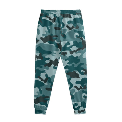 Forest Green Camouflage Print Sweatpants