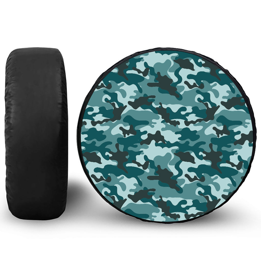 Forest Green Camouflage Print Tire Cover