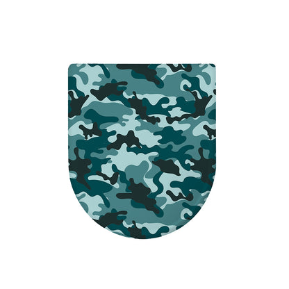 Forest Green Camouflage Print Toilet Lid Cover