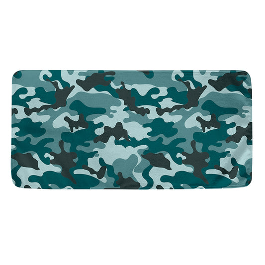 Forest Green Camouflage Print Towel