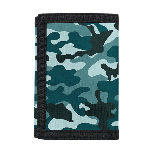 Forest Green Camouflage Print Trifold Wallet