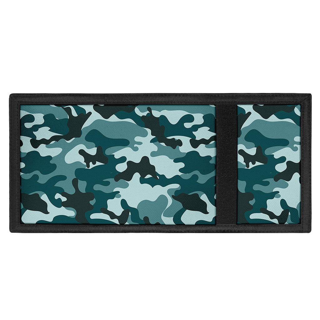 Forest Green Camouflage Print Trifold Wallet